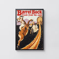 Vintage Barrel Bock Beer Print, Goat Beer Poster