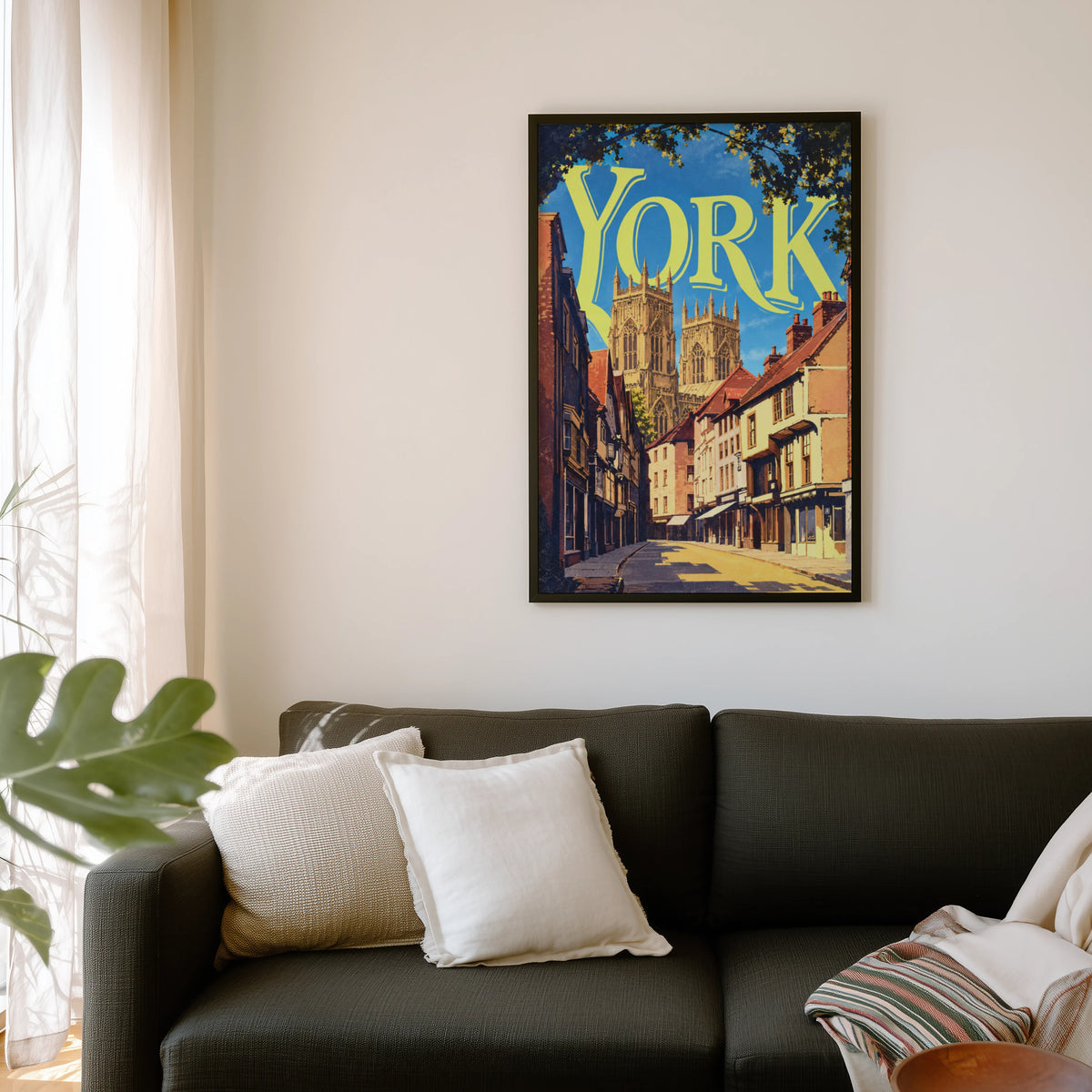 Vintage York Poster, York Minster Wall Art, England Print