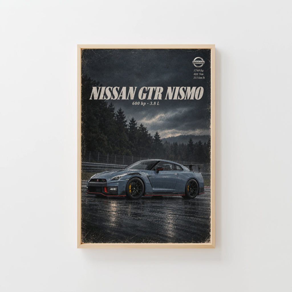 Vintage Nissan GTR Nismo Print, Car Wall Art