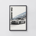 Vintage BMW M2 Print, Mountain Car Wall Art