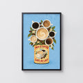 Vintage Coffee Print and Poster, Cafe au Lait Kitchen Art