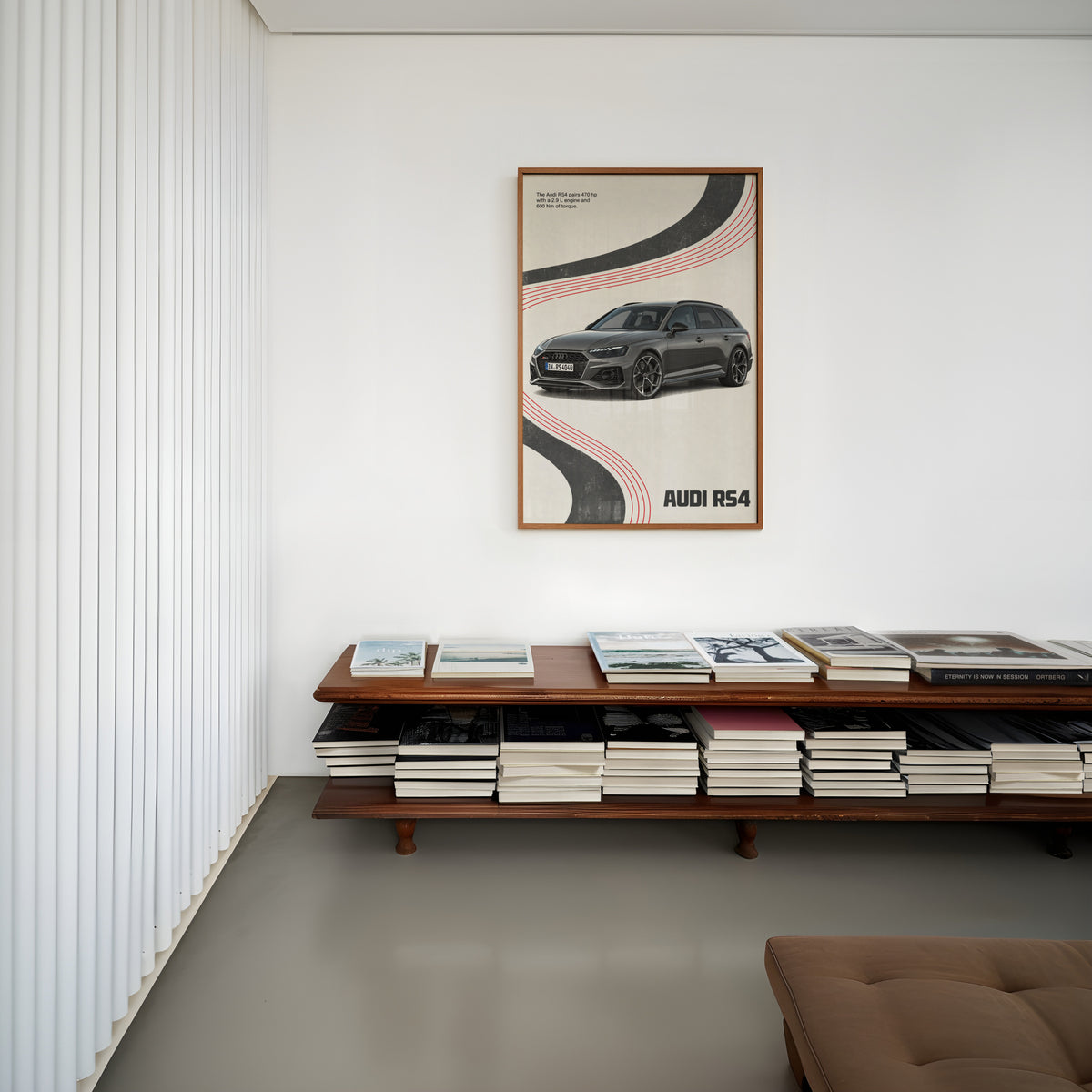 Vintage Audi RS4 Print, Estate Car Wall Art