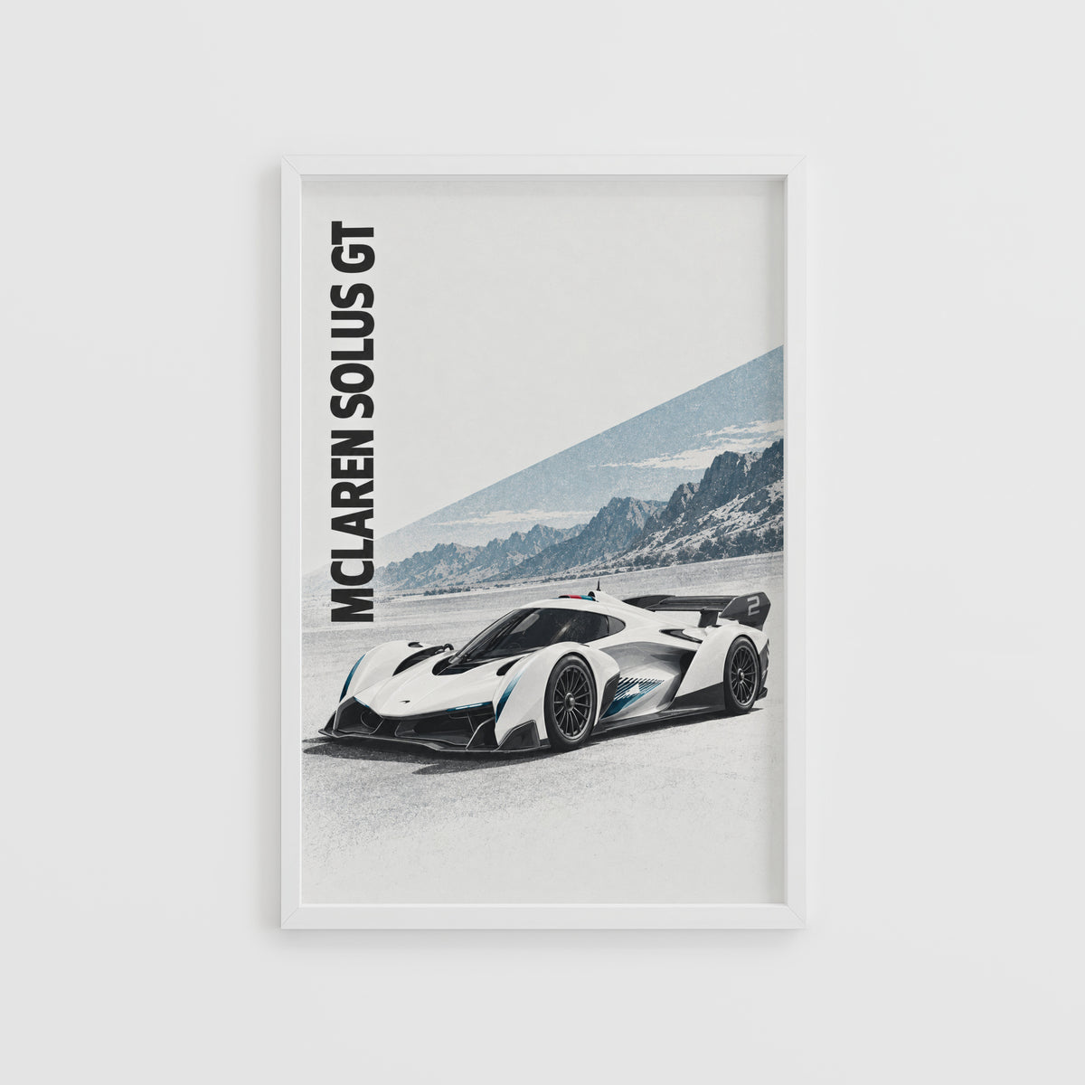 Vintage McLaren Solus GT Print, Car Wall Art