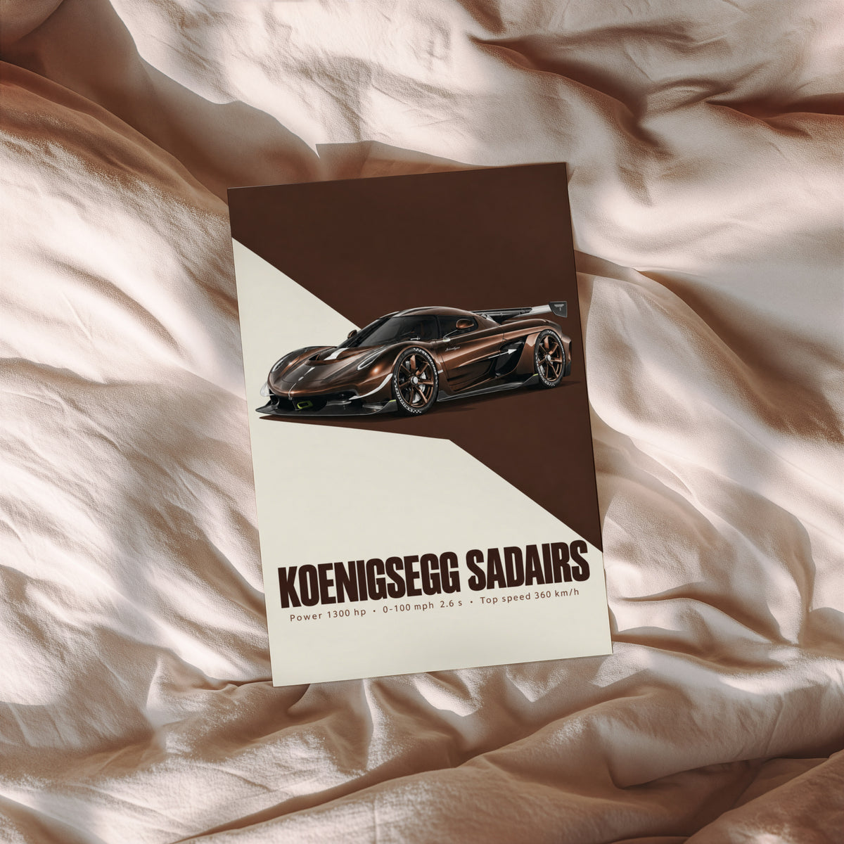 Vintage Koenigsegg Print, Hypercar Wall Art