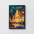Vintage Broadway New York Poster, Art Deco Wall Art, Print