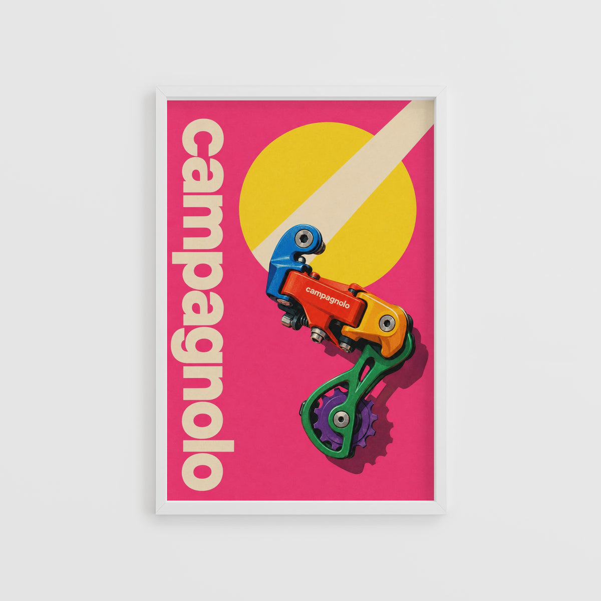 Vintage Campagnolo Derailleur Poster, Cycling Wall Art Print