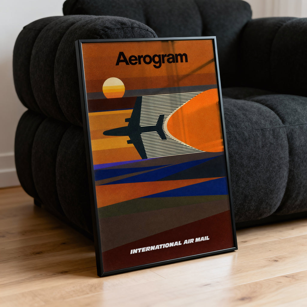 Vintage Airline Poster, Retro Aviation Wall Art