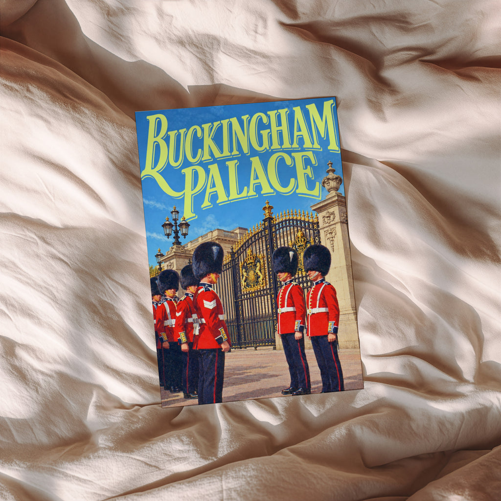 Vintage Buckingham Palace Poster, London Wall Art Print