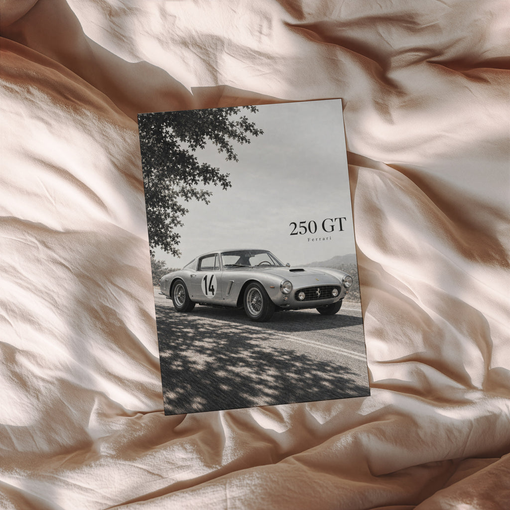 Vintage Ferrari 250 GT Print, Classic Car Poster