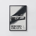 Vintage Mercedes AMG GT S Print, Car Wall Art