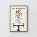 Vintage Joop Zoetemelk Cycling Poster, Retro Wall Art Print