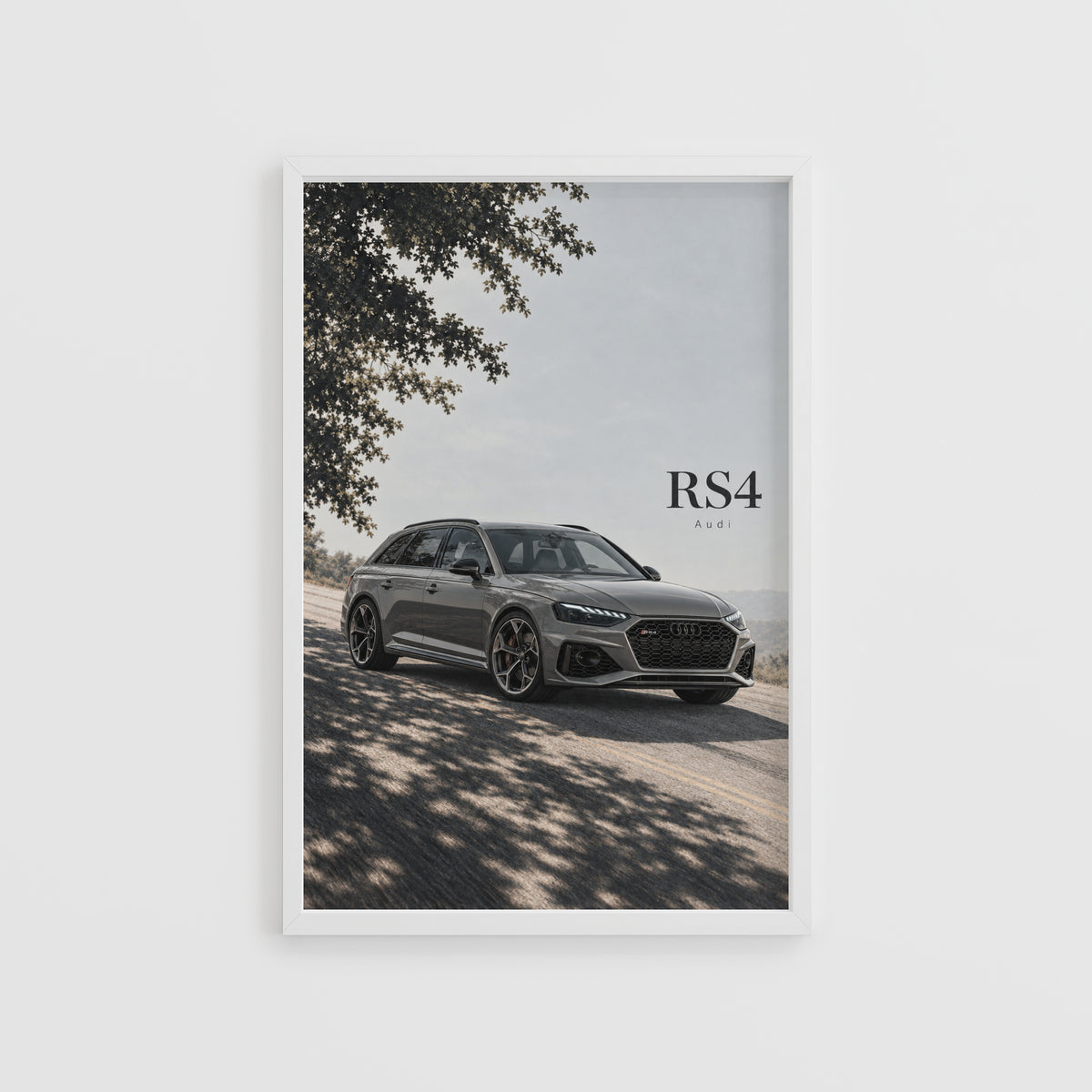 Vintage Audi RS4 Avant Print, Car Wall Art
