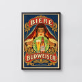 Vintage Budweiser Beer Print, Bar Poster, Pub Wall Art