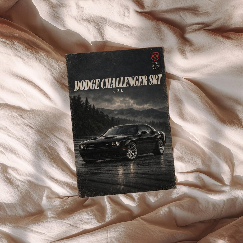 Vintage Dodge Challenger SRT Print, Muscle Car