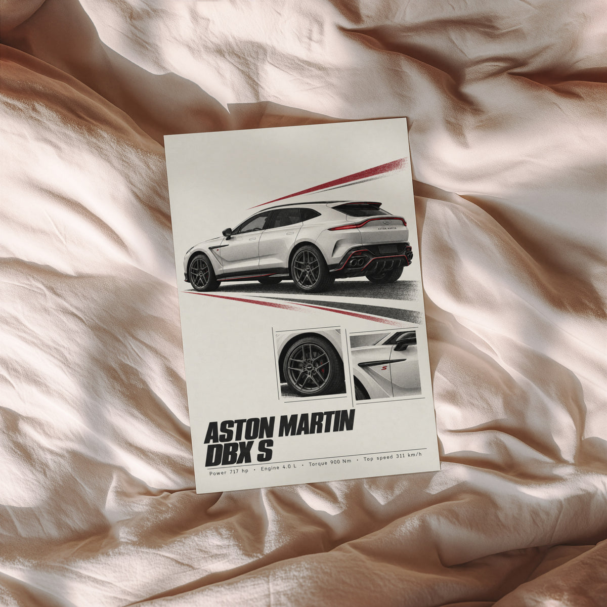 Vintage Aston Martin DBX S Print, Car Poster, Wall Art