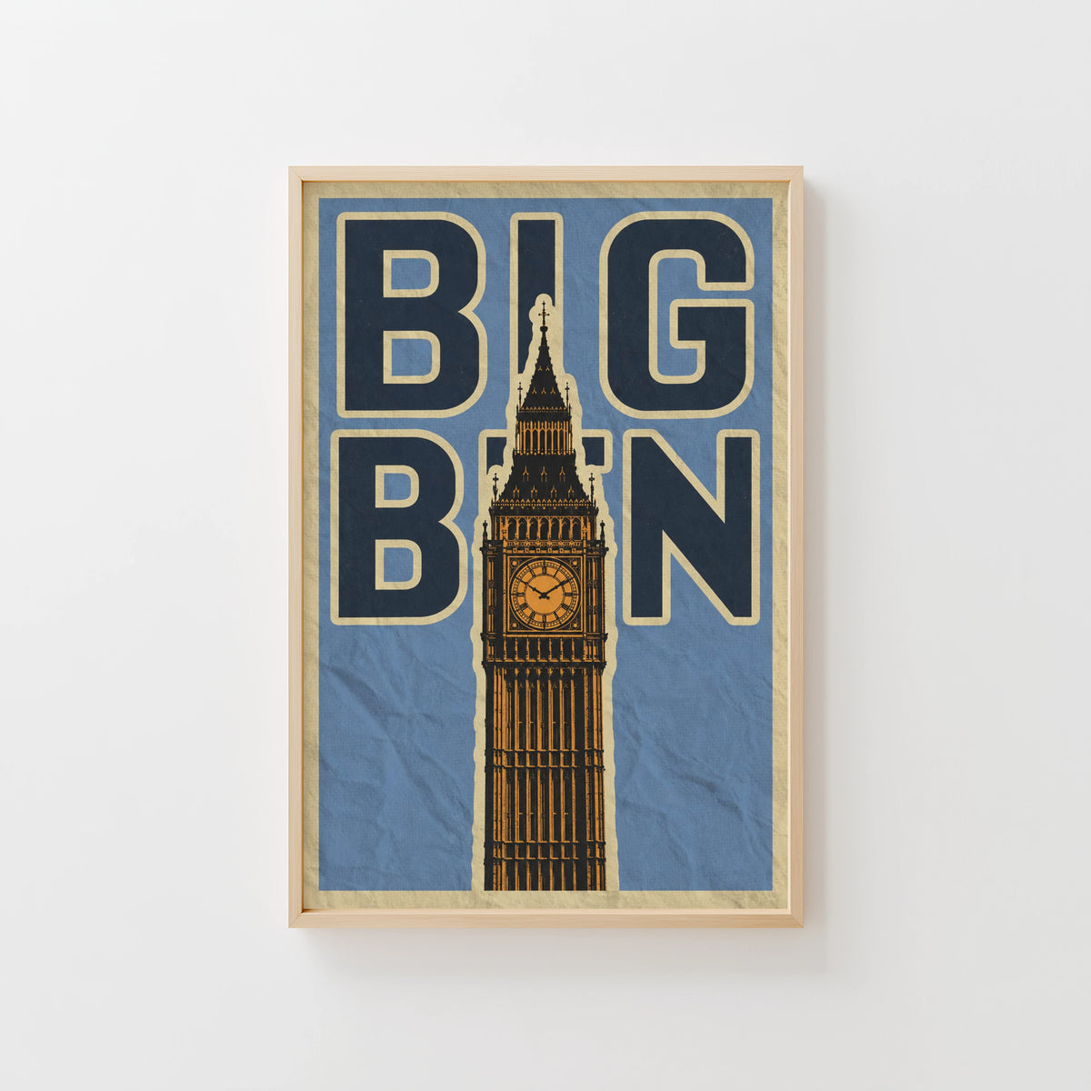 Vintage Big Ben Poster, London Wall Art, England Print