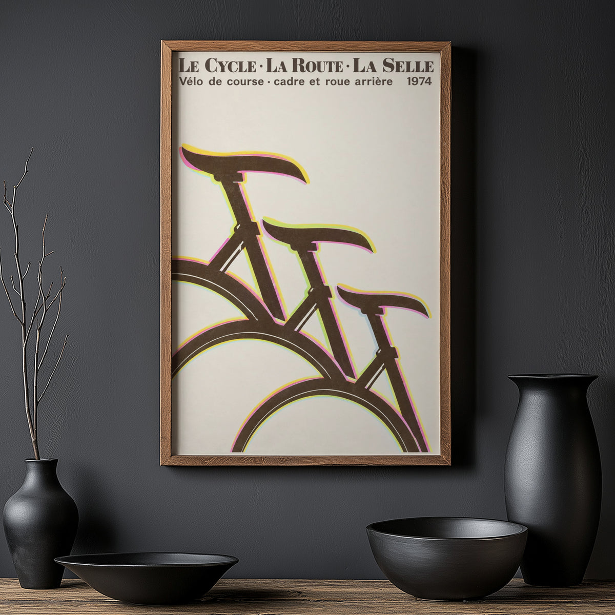 Vintage Cycling Poster, Retro Bicycle Wall Art Print