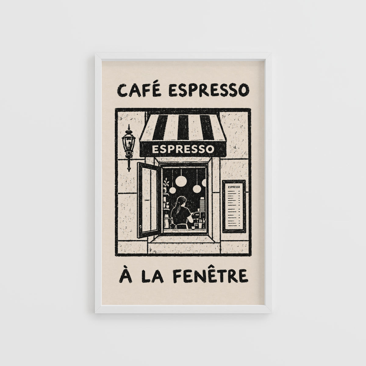 Vintage Cafe Espresso Print and Poster, French Wall Art