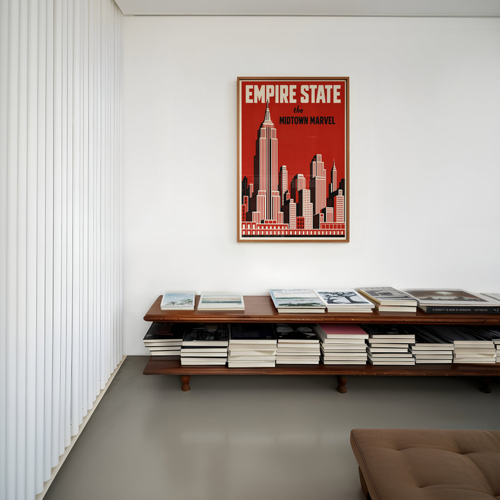 Vintage New York Poster, Empire State Wall Art