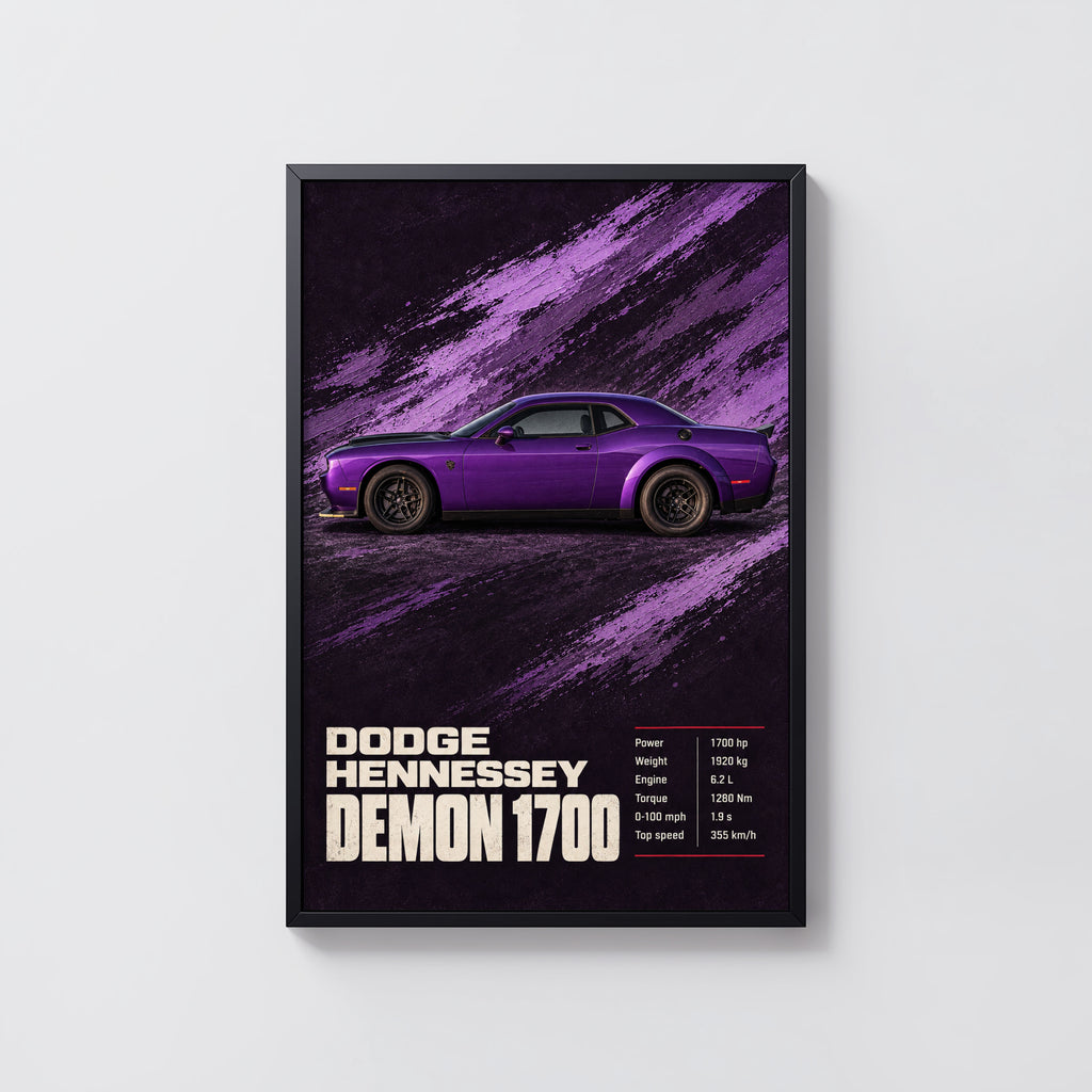 Vintage Dodge Demon Print, Muscle Car