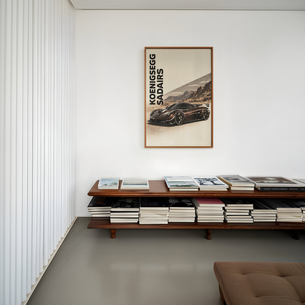 Vintage Koenigsegg Print, Hypercar Wall Art