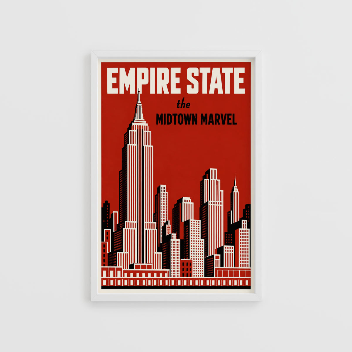 Vintage New York Poster, Empire State Wall Art