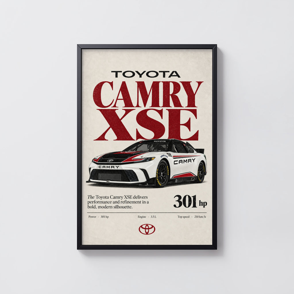 Vintage Toyota Camry XSE Print, Car Wall Art