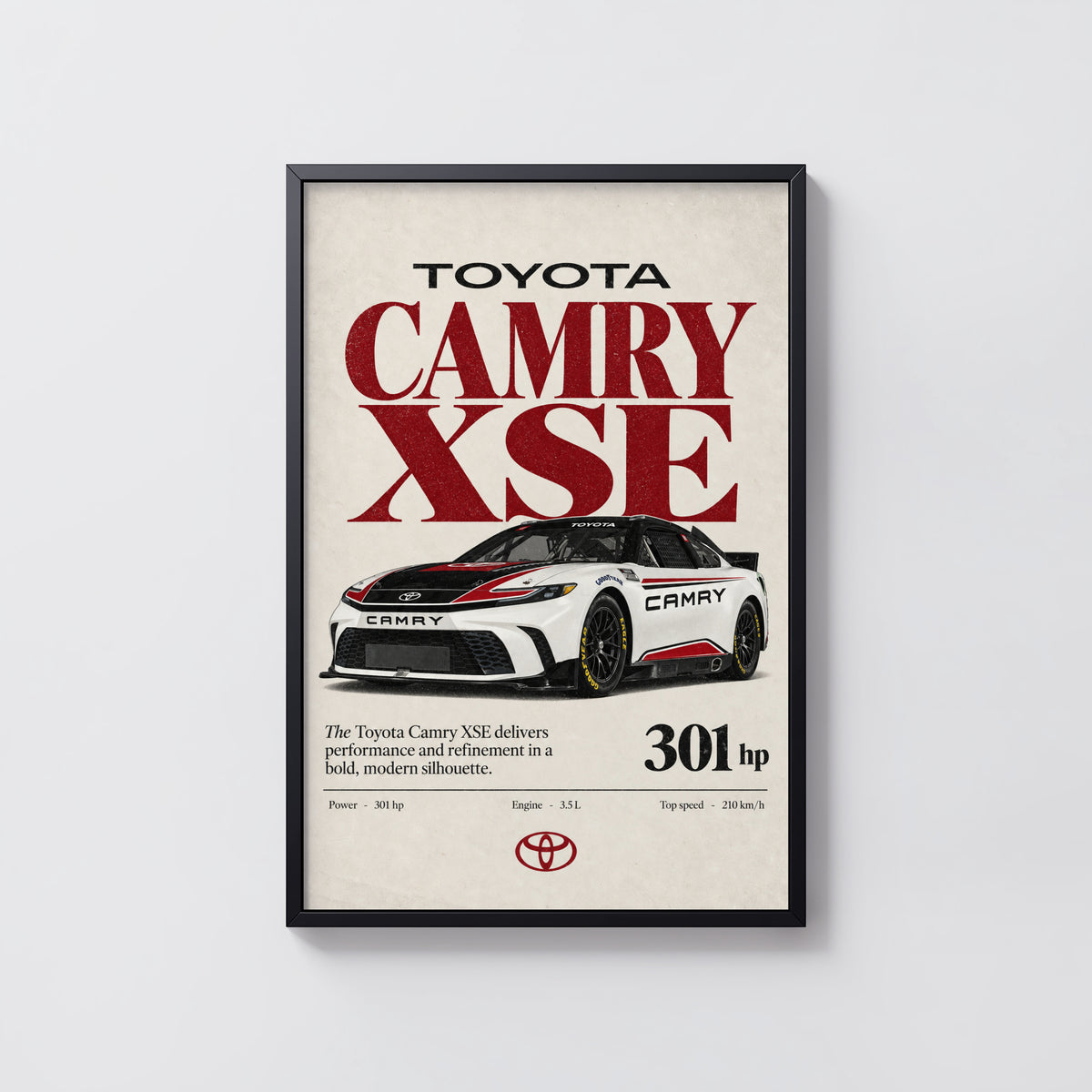 Vintage Toyota Camry XSE Print, Car Wall Art
