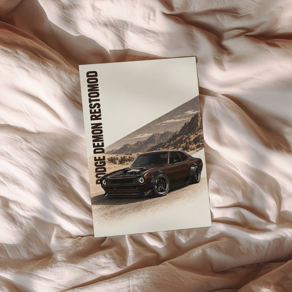 Vintage Dodge Demon Restomod Car Print