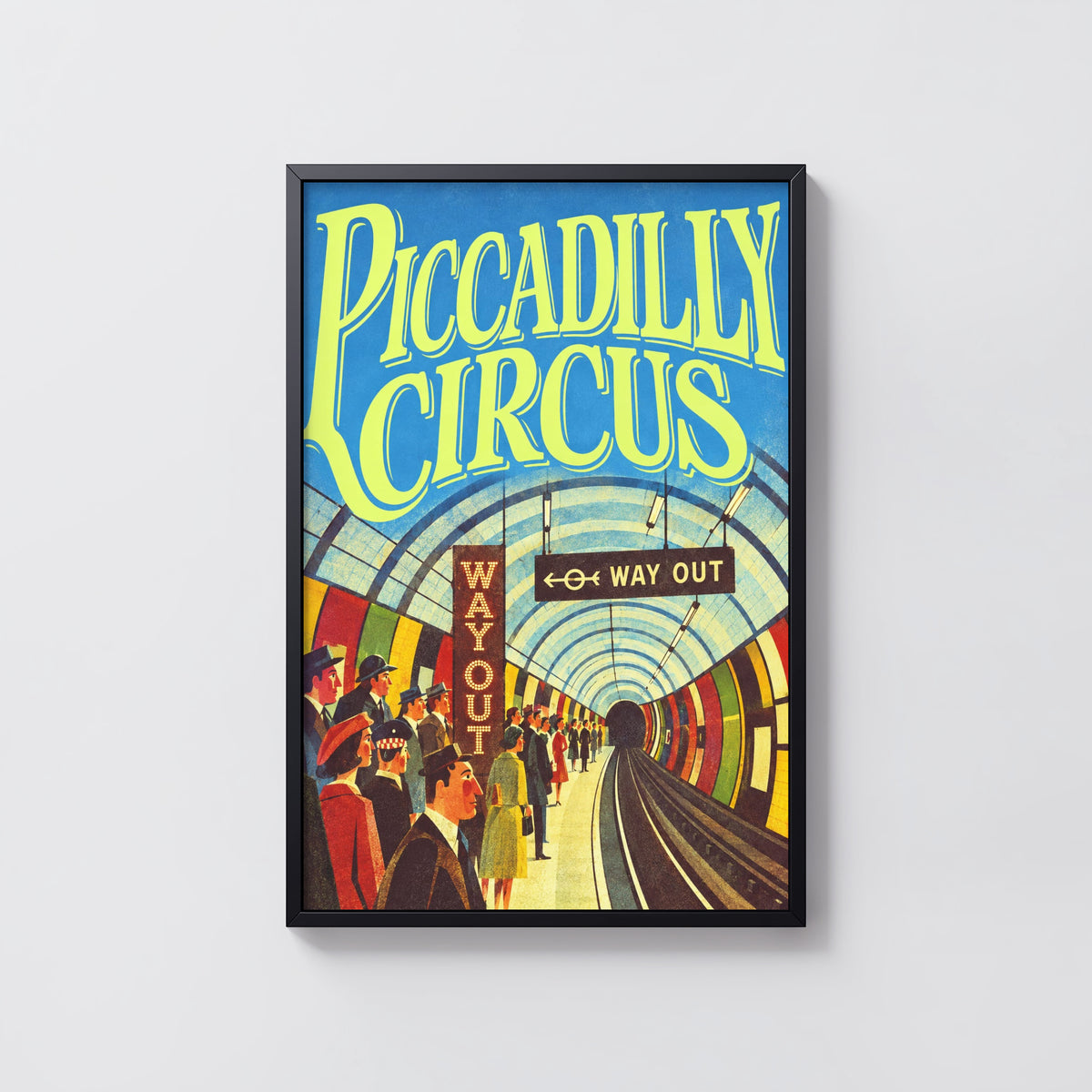 Vintage Piccadilly Circus Poster, London Underground Print