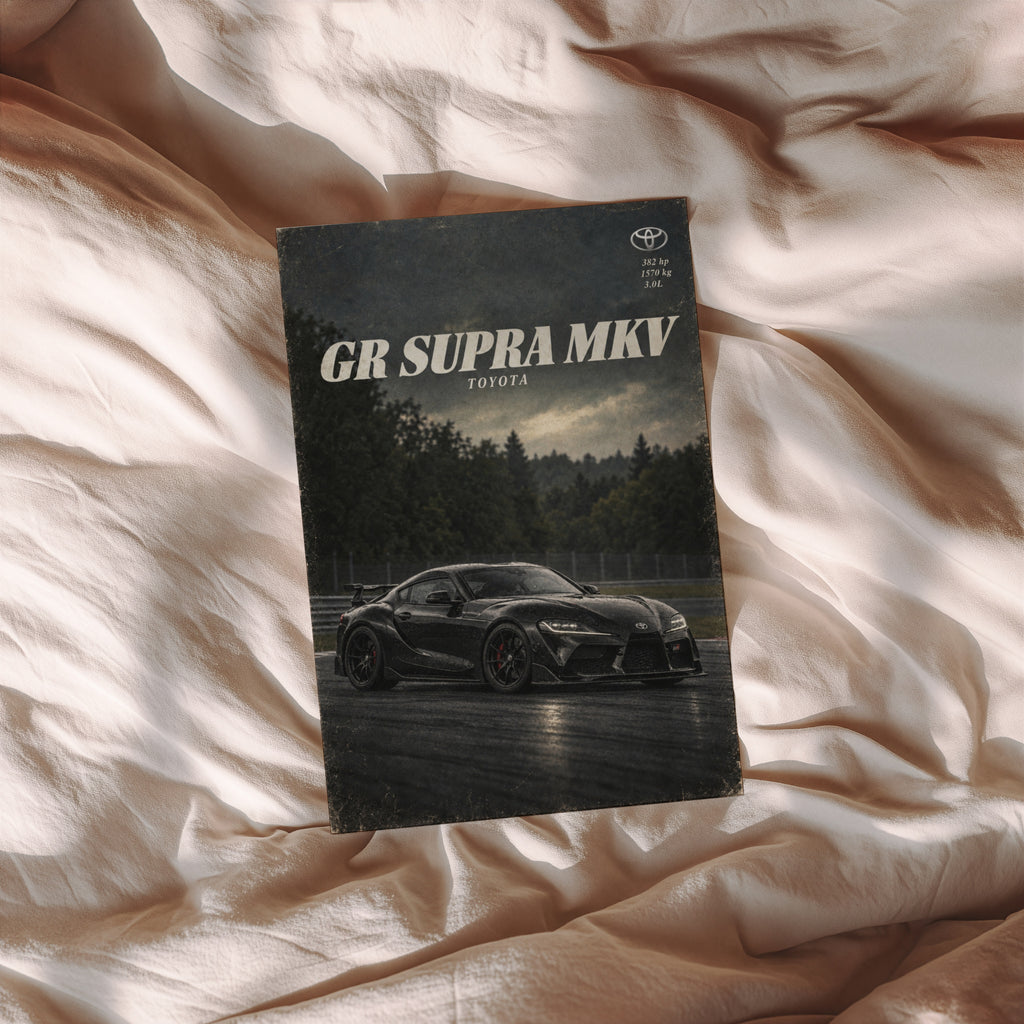 Vintage Toyota GR Supra Print, Car Wall Art