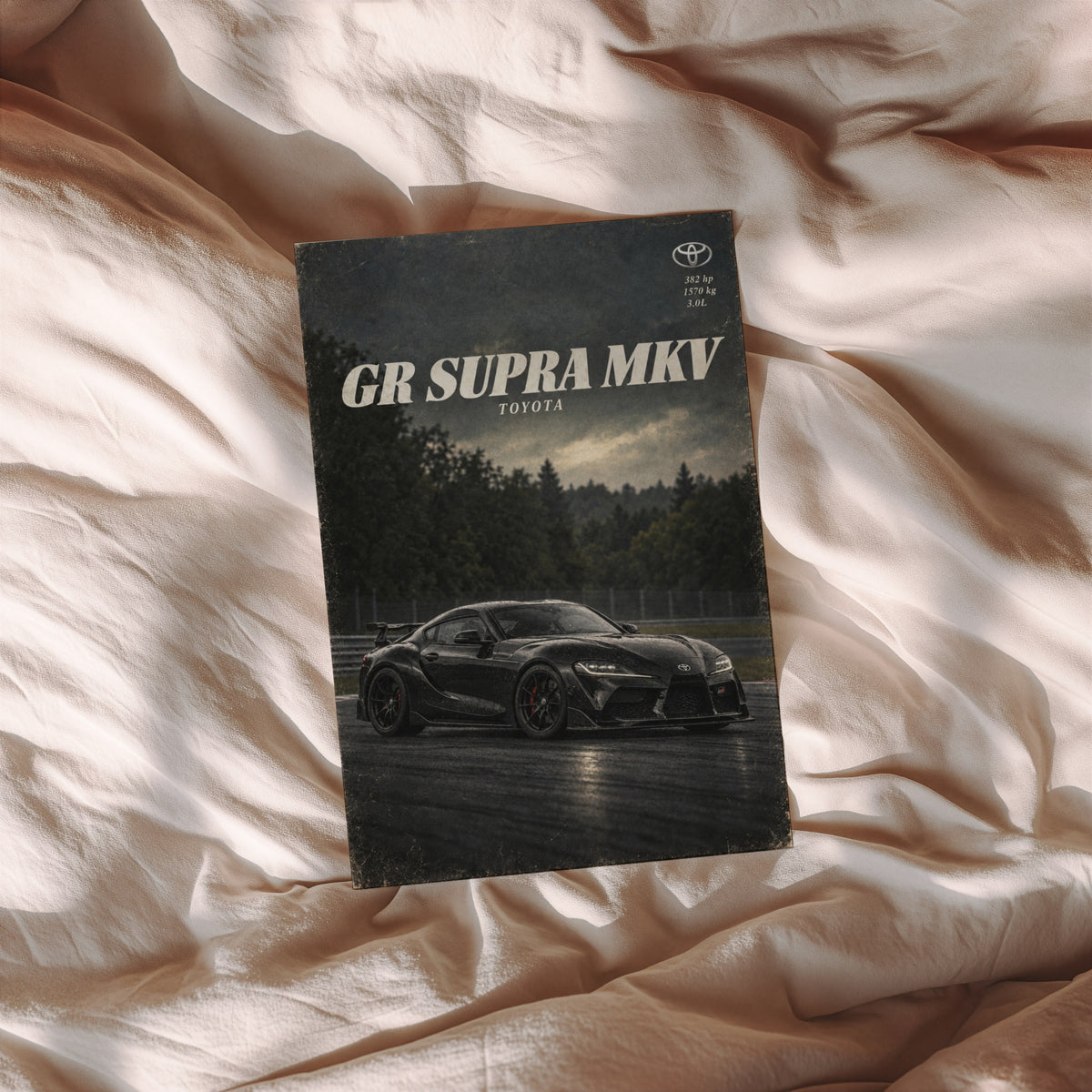 Vintage Toyota GR Supra Print, Car Wall Art