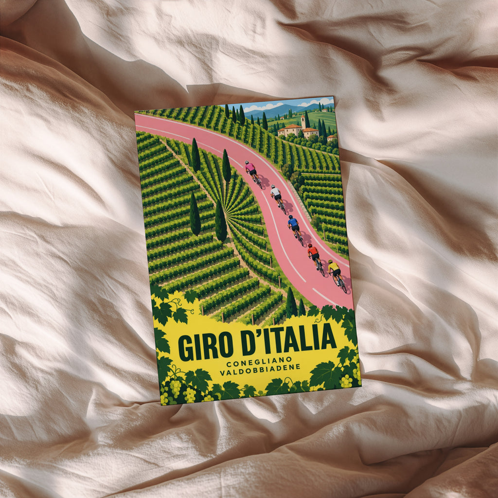 Vintage Giro d'Italia Poster, Cycling Wall Art, Print