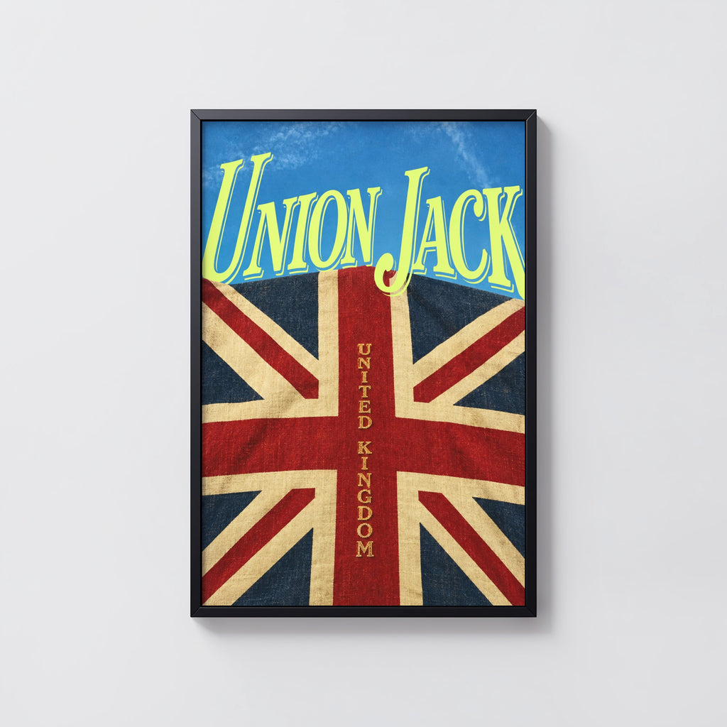 Vintage Union Jack Poster, British Flag Wall Art, UK Print