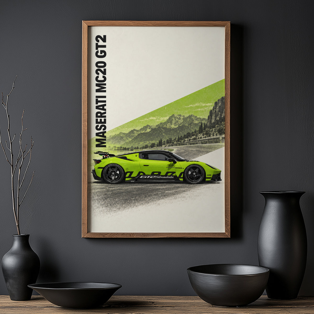 Vintage Maserati MC20 GT2 Print, Car Wall Art