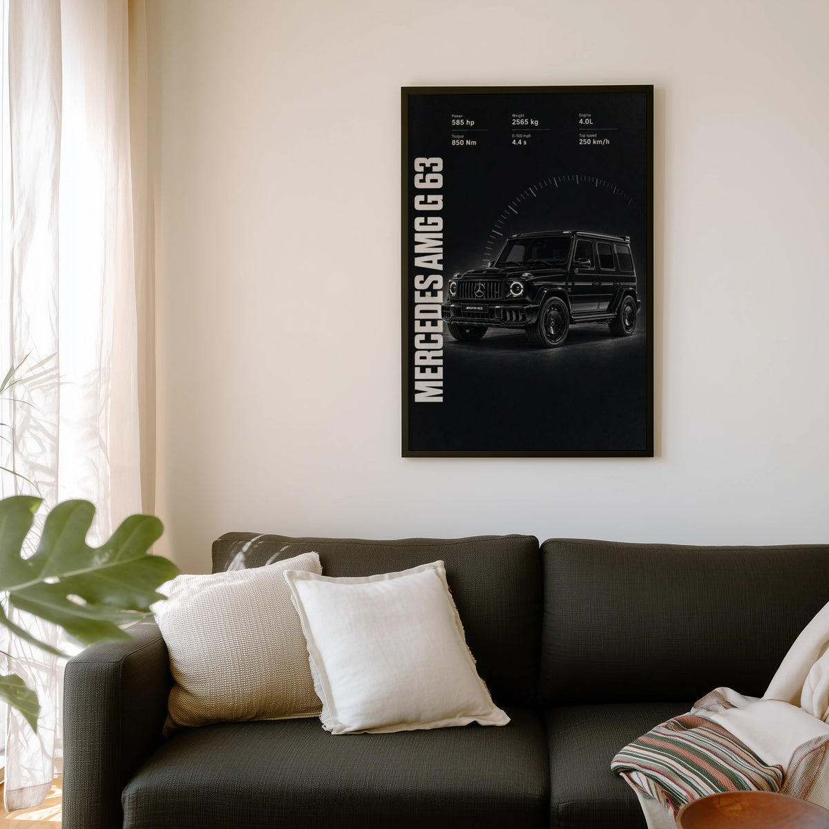 Vintage Mercedes AMG G63 Print Poster, Car Wall Art