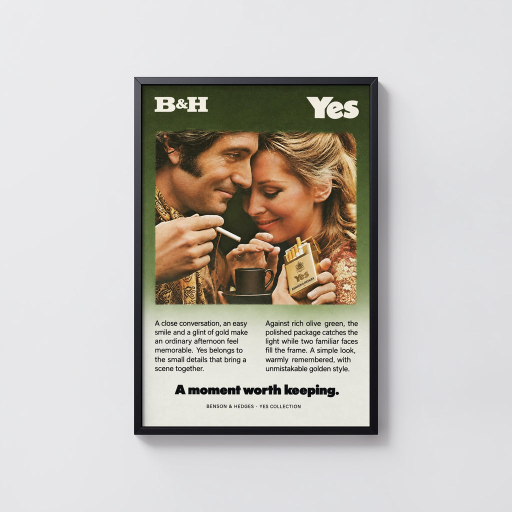 Vintage Advert Poster, Retro 1970s Wall Art, Couple Print