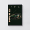 Vintage Porsche 935 Print, Racing Car Wall Art