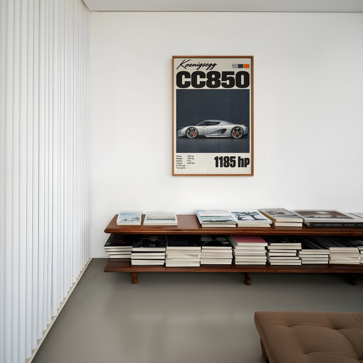 Vintage Koenigsegg CC850 Print, Supercar Wall Art