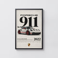 Vintage Porsche 911 GT3 RS Print, Car Poster Wall Art