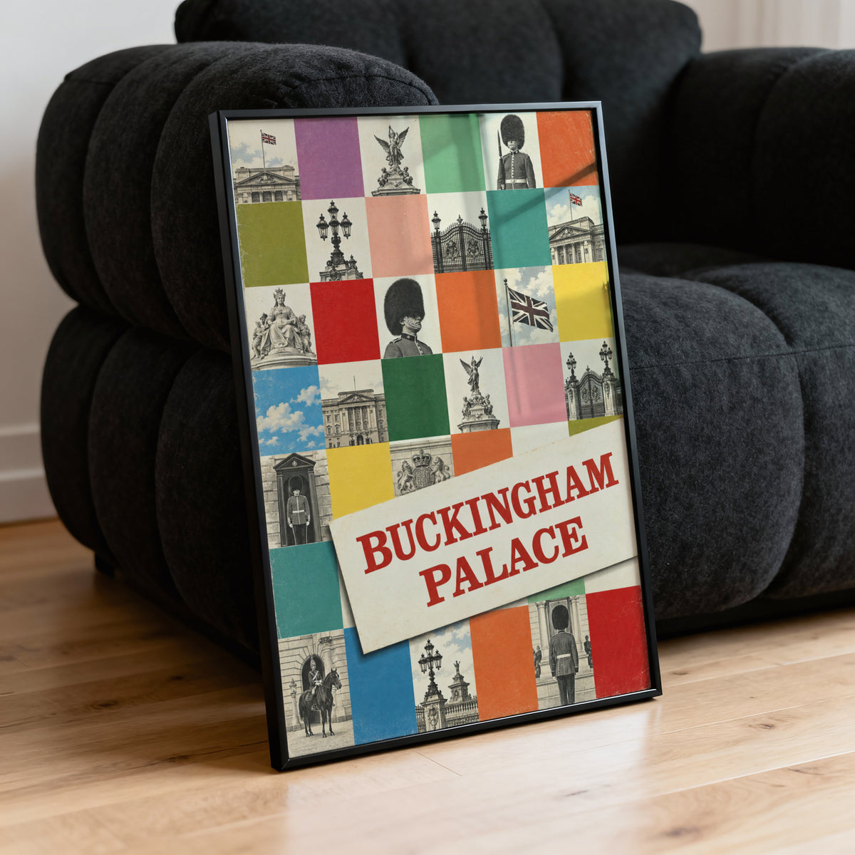 Vintage Buckingham Palace Poster, London Wall Art Print