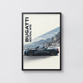 Vintage Bugatti Print, Supercar Wall Art