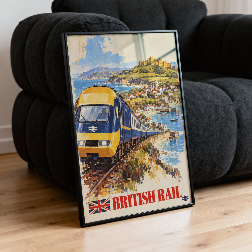 Vintage British Rail Train Poster, Coastal Wall Art, Print