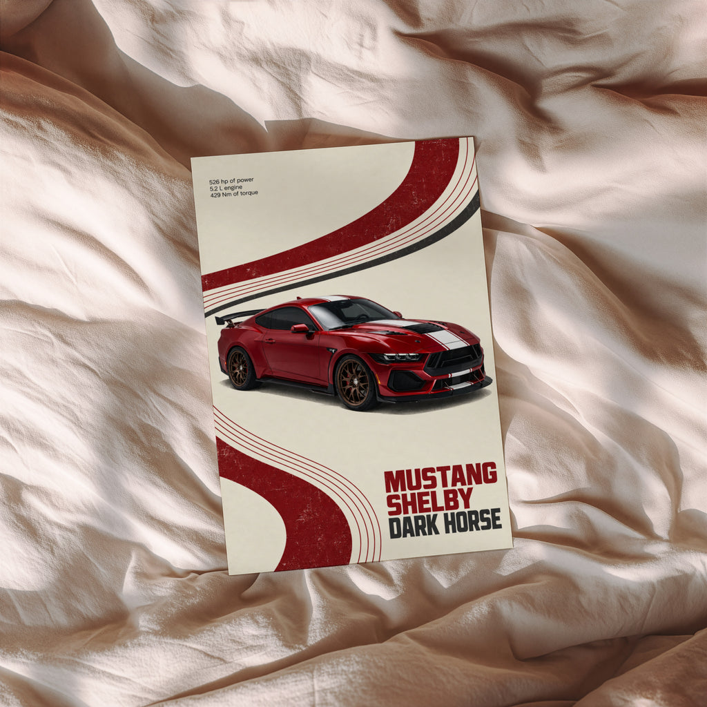 Vintage Mustang Shelby Dark Horse Print