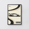 Vintage Lamborghini Aventador Print, Car Poster