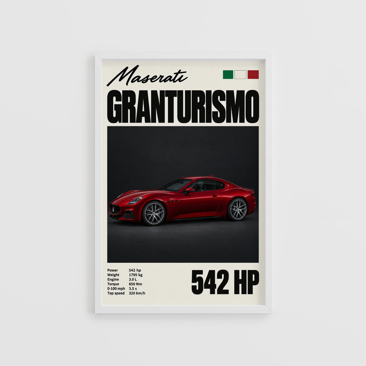 Vintage Maserati GranTurismo Print, Car Wall Art