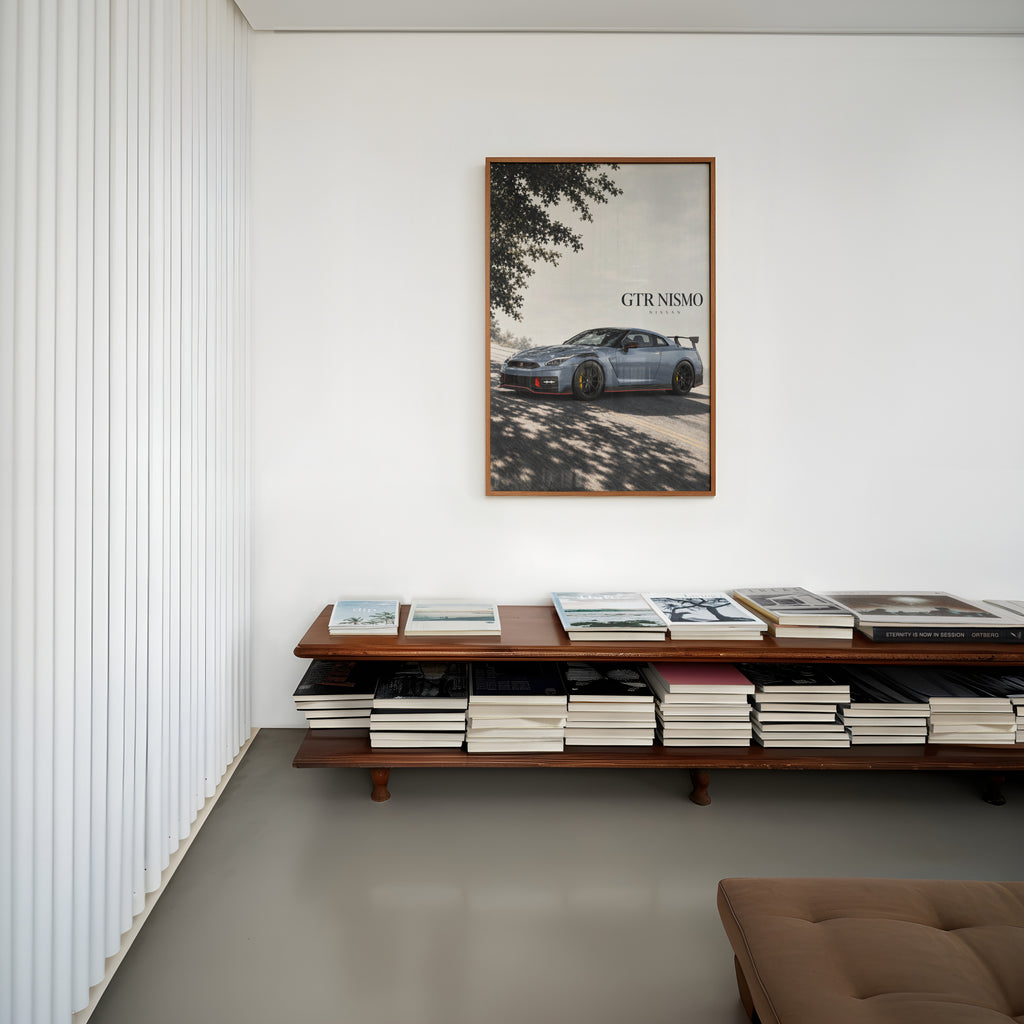Vintage Nissan GTR NISMO Print, Car Wall Art
