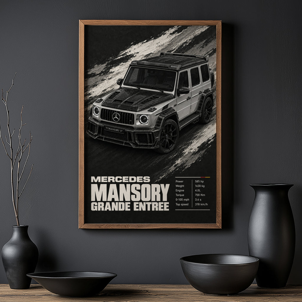 Vintage Mercedes G Class Print, Car Wall Art
