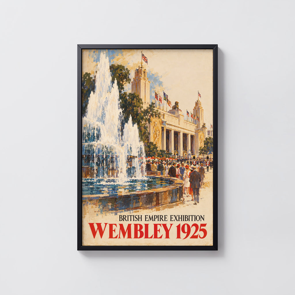 Vintage Wembley 1925 Poster, British Empire Exhibition Print