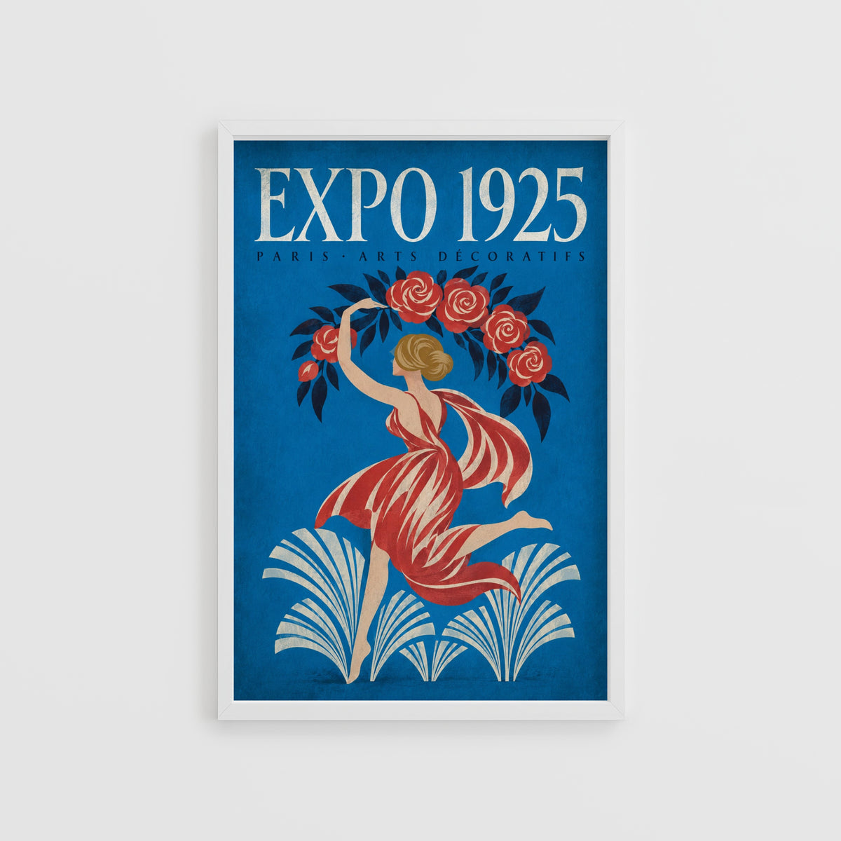 Vintage Paris Expo 1925 Poster, Art Deco Wall Art, Print